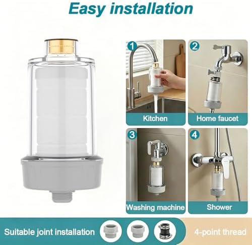 Washing Machine Water Filter, PP Cotton Core Sediment Pre-Filter Purifier for Sediment Rust Chlorine Removal - Image 7