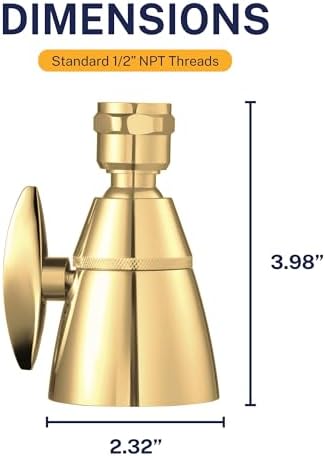 HammerHead Metal High Pressure Shower Heads 2 Inch Flow Boosting Showerhead - Image 6