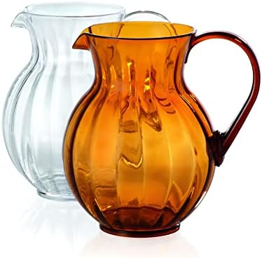 G.E.T. 90 oz Amber Plastic Pitcher with Handle - Image 3