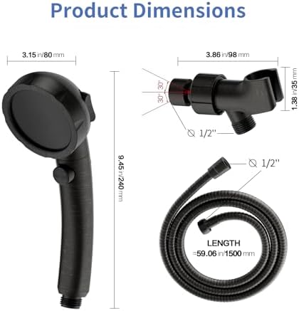 SINGSUO High Pressure Handheld Shower Head with On Off Switch - Image 6