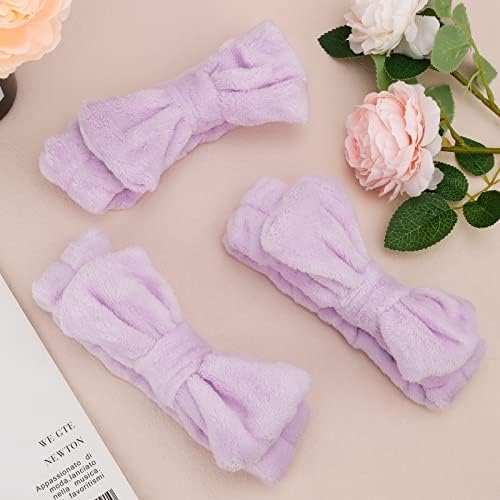 Ondder Spa Headband for Washing Face 8PCS Purple Skincare Makeup Headbands - Image 7