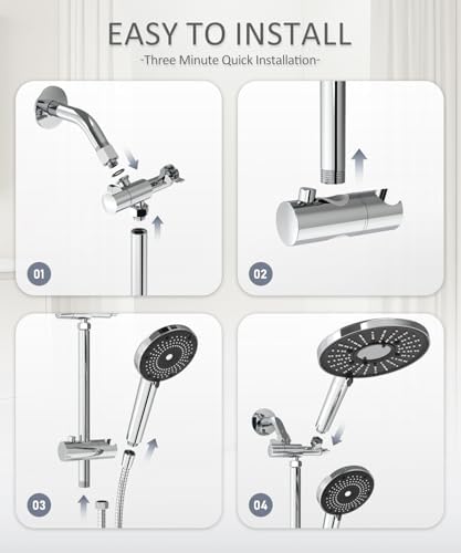 Filtered Shower Head with Handheld High Pressure Shower Head with Filters - Image 7