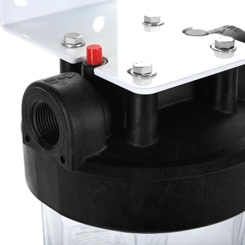 Well Water Whole House Sediment & Rust Complete Filtration System, Pleated Washable filter, 20" Clear Housing 1" Ports - Image 2