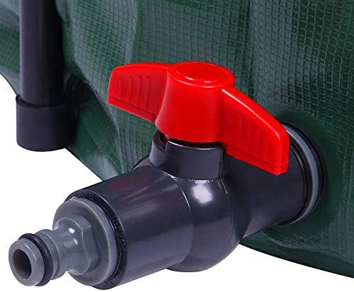 100 Gallon Collapsible Rain Barrel with Filter Spigot Overflow Kit Green - Image 7