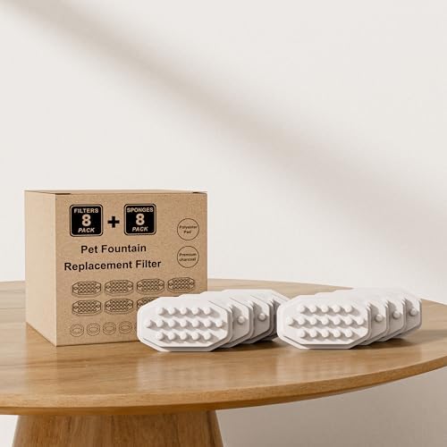 Rellaty Official Cat Fountain Filters (8 Filters +8 Sponges) - Image 7