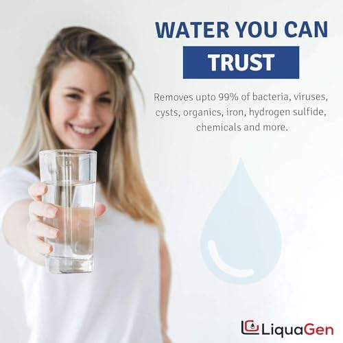 LiquaGen Triple Countertop Water Filtration System – Alkaline, ORP, 0.5 Micron Carbon Block, Fluoride Filter | No Waste Water | Portable Water Purifier for Home, RV, Apartment (Tinted Clear) - Image 7