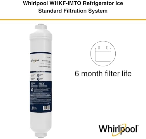 Whirlpool Inline Water Filter WHKF-IMTO, 1/4" Quick Connect Fits Refrigerator, Ice Maker, NSF/ANSI 42 Certified Reduces Chlorine Taste & Odor for Drinking Water and Filtered Ice, 6 Month Filter Life - Image 5