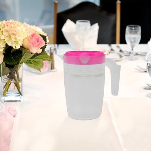 Totority Plastic Juice Pitcher 1l Small round Water Jug with Lid Refrigerator Pitcher for Cold Drinks and Tea Serving in Kitchen and Dining - Image 7