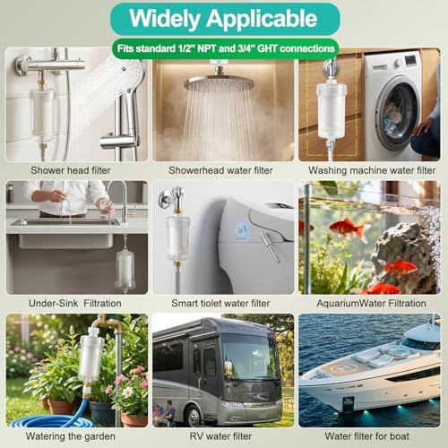 1 micron High Density Carbon Water Filter Cartridge, Replacement Cartridges for tap water filter, Showerhead Filter and Washing machine filter, Removes Chlorine, Fluoride, Heavy metal, Odor & Scale - Image 7