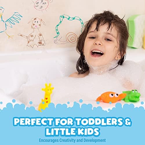 Tub Works® Smooth™ Bath Crayons Bath Toy, 12 Pack | Nontoxic, Washable Bath Crayons for Toddlers & Kids | Unique Formula Draws Smoothly & Vividly on Wet & Dry Tub Walls | Hexagon Grip Bathtub Crayons - Image 7