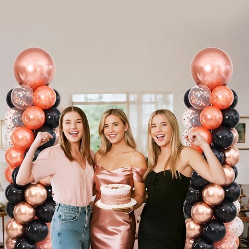 Rose Gold and Black Balloon Column Stand Kit Set of 2 for Floor - Image 7