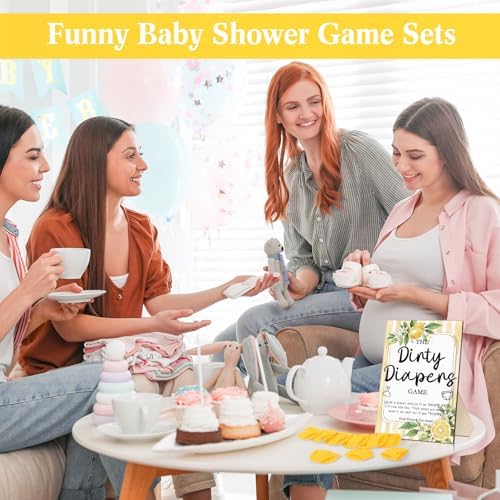 Roowest 51 Pcs Dirty Diaper Baby Shower Games, Lemon - Image 6