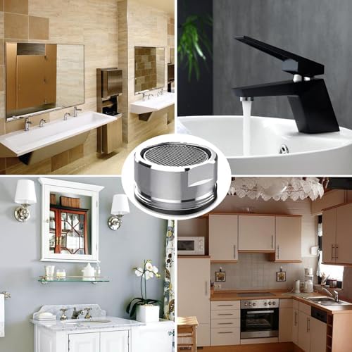 6PCS Faucet Aerator Bathroom Sink Standard Replacement Parts with Brass Shell 15/16 Inch 24mm External Thread Aerator Faucet Filter with Gasket and Wrench Suitable for Kitchen and Bathroom - Image 7