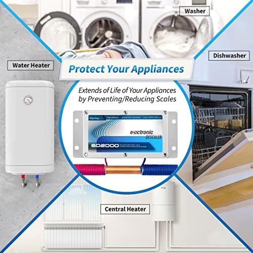 iSpring Whole House Water Filter System, Reduces Sediment, Iron, Hydrogen Sulfide & ED2000 Whole House Water Descaler, Alternative Electronic Salt-Free Hard Water Conditioner - Image 7