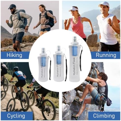 Collapsible Water Bottle with Filter for Travel Hiking Camping 1L - Image 6
