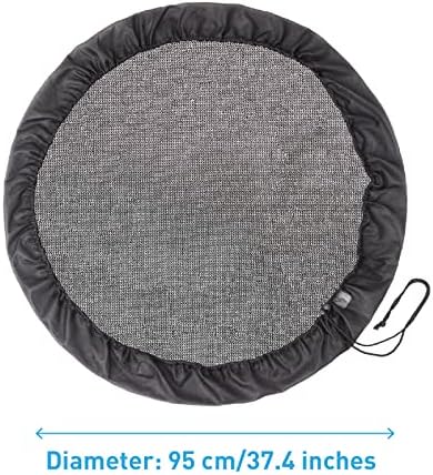 2 Pieces Mesh Cover for Rain Barrels with Drawstring, Water Collection Buckets Tank Protector, Rainwater Bucket Netting Screen Cover for Outdoor Garden, 37.4 Inches, White+Black - Image 7