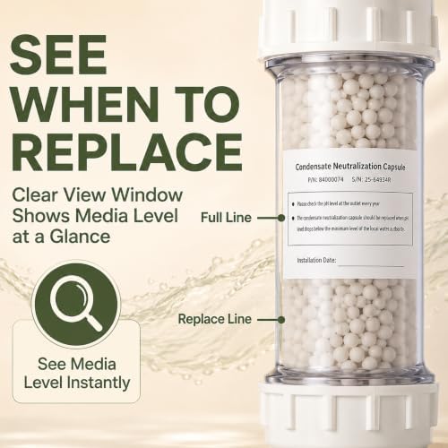 804000074 Condensate Neutralizer Kit for Rinnai Tankless Water Heater & Boiler, 1" FNPT Condensate Neutralizer with Calcite Media, Neutralizes Acidic Condensate, Includes Mounting Bracket & Fittings - Image 7