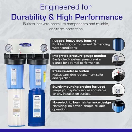 Crystal Quest Compact Whole House Water Filter, SMART Series (3-6 GPM | 1-2 People) - 1-1/2" - Image 7
