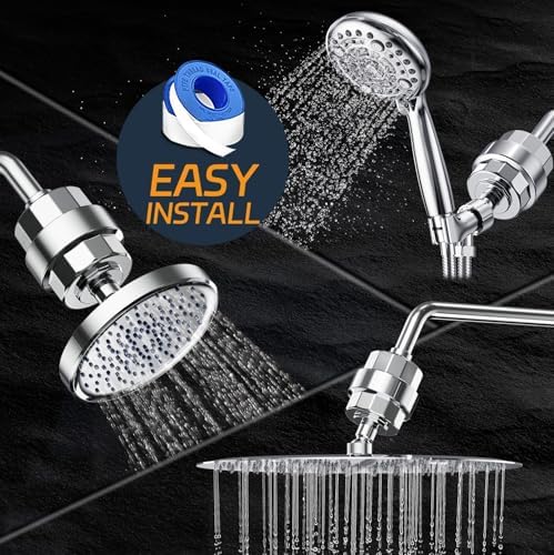 EMBATHER 20 Stage Shower Filter for Hard Water, 1 Cartridge, Chrome - Image 7