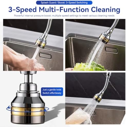 Sink Faucet Sprayer Attachment, Rotatable Faucet Sprayer Head - Image 6