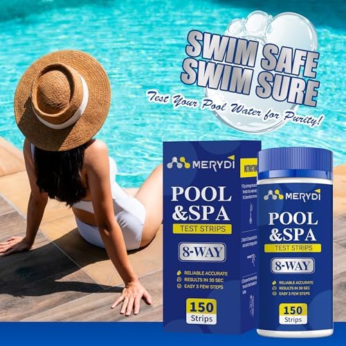 8-Way Pool Salt Test Strips,150 Strips Pool and Hot Tub Test Strips - Image 6