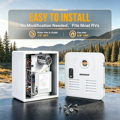 15 x 15 Inch RV Tankless Water Heater Door Kit, White Water Heater Access Door for RV Water Heaters, Galvanized Steel, Door Only - Image 6