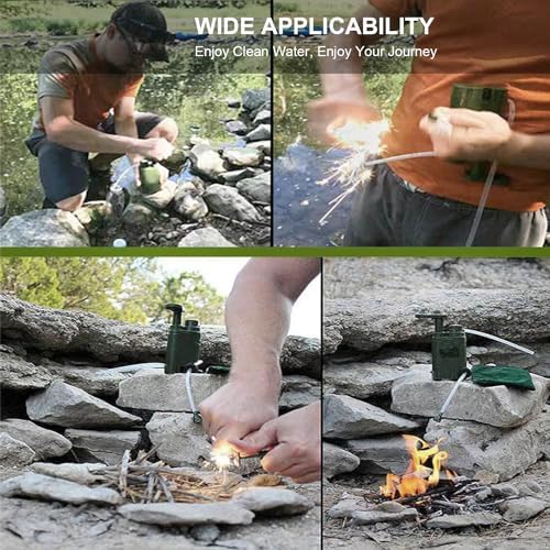 【Outdoor Water Filter Multipurpose for Survival】- Portable Hiking Water Filtration System - Water Purifier for Hiking, Travel, and Emergency - Hand Pump Water Filter - Image 7