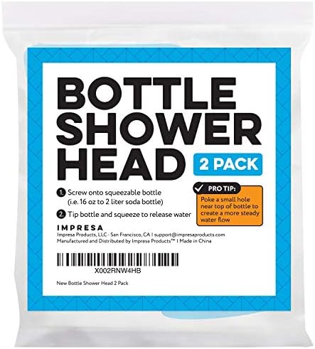 Impresa Water Bottle Attachment Shower Sprinkler Cap - Blue Silicone, 2-Pack, Fits 16oz-2L - Water Bottle Rinse Cap for Sand & Dirt Removal - for Camping & Hiking - Image 6