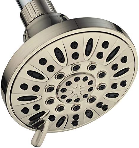AquaDance BRUSHED NICKEL High Pressure 6-Setting 4" Shower Head – Angle Adjustable, Anti-Clog Showerhead Jets, Tool-Free Installation - USA Standard Certified - Top U.S. Brand - Image 7