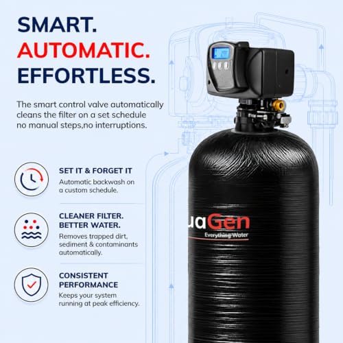 LiquaGen Whole House Water Filtration System — Catalytic Carbon & KDF 55 Media | City Water Filter for Chlorine, Chloramine, PFAS & Sediment Removal (10" x 54") - Image 7