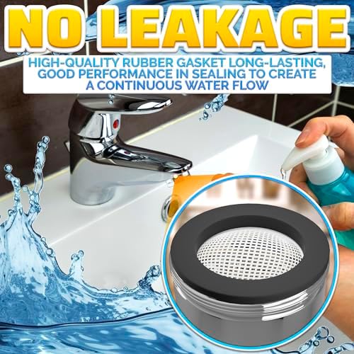 4Pcs Bathroom Faucet Aerator Replacement - 15"/16" 24mm Kitchen Bathroom Sink Attachment High Flow Aerator for Sink Faucet Aerators M24 Male Thread - Image 6