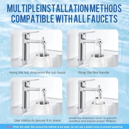 Bath Water Filter for Tub Fauce,10-Stage Bathtub Filter with Vitamin C.Eliminates Chlorine,Impurities,Softens Hard Water for Skin & Hair Care,BPA-Free+pH Balance,3000Gal Capacity (Porcelain White) - Image 7