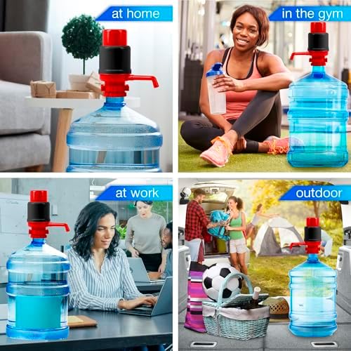 HotFrost Manual Water Pump for 5 Gallon Jug & Bottle – Non-Electric 5 Gallon Water Dispenser, Universal Hand Pump with 3 Adjustable Tubes, 53mm Screw Top Adapter, Spout Cap & Cleaning Brush, BPA-Free - Image 7