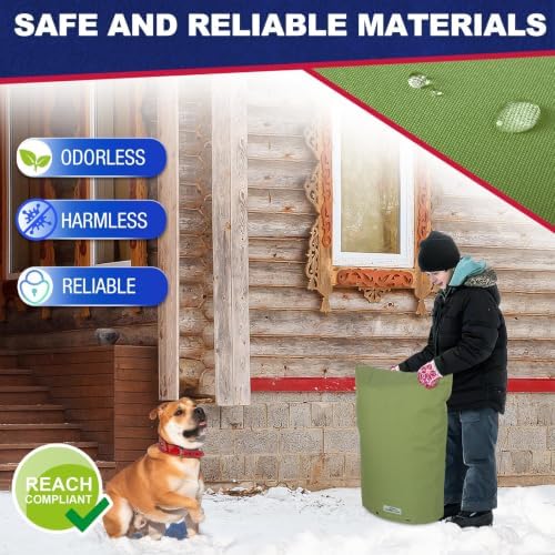 Insulated Backflow Preventer Pipe Pouch, 18W x 34H in, Green - Image 6