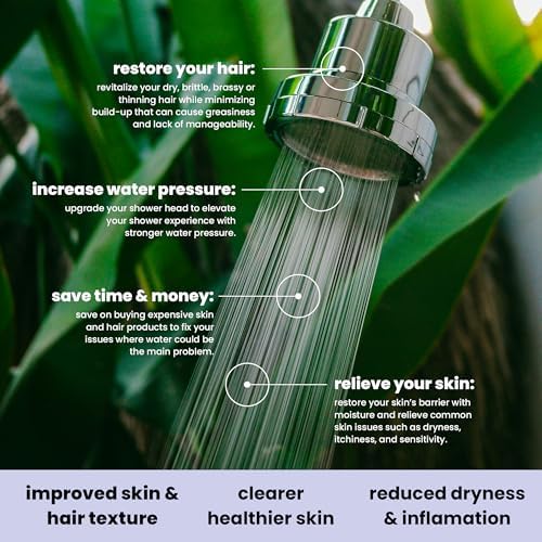 Eskiin Filtered Showerhead - Best Shower Head With Filters For Healthy Hair & Skin - High Pressure Water Softener For Hard Water - Reduce Dandruff, Protect Colored Hair, And Soothe Dry Skin (Chrome) - Image 7