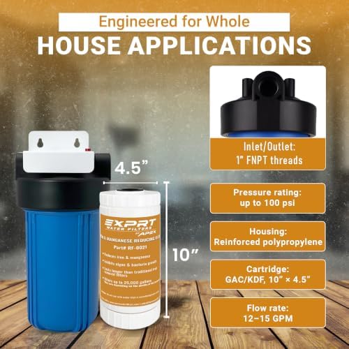 Whole House Water Filter 10" x 4.5" for Iron, Manganese, PFAS EZ-2400 - Image 7