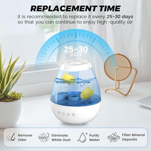 puxyblue Humidifier Tank Cleaner,9-Pack Yellow Small Submarine with Silver Ion Filter Ball Fit for Most Humidifiers and Fish Tanks, Purifies Water, Prevents Hard Water Build Up, Eliminates White Dust - Image 7