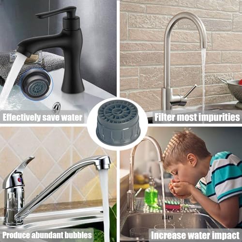 Faucet Aerator, 2.2GPM Flow Restrictor Plug-In Faucet Aerator Replacement Parts for Bathroom or Kitchen (blue 20 Pcs) - Image 7