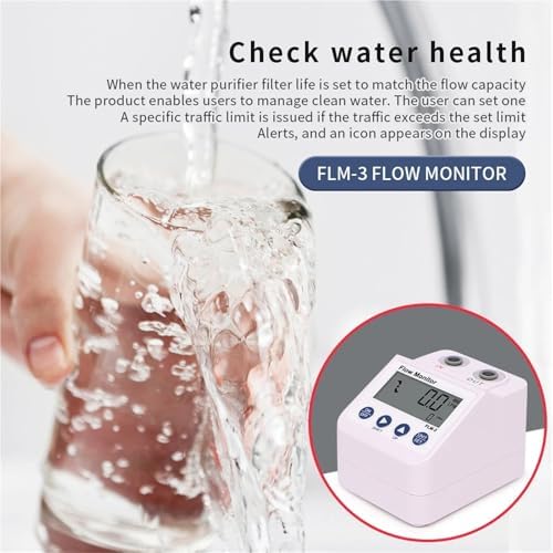 Flow Meter, FLM-3 Flowmeter 1/4" Electronic Digital Display Monitor - Image 6