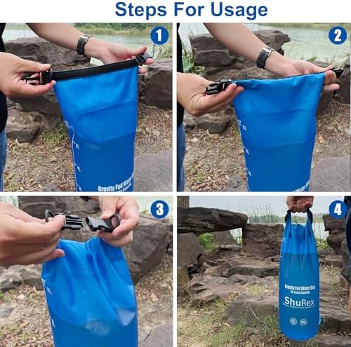 12L/3-Gal Gravity-Fed Water Bag with 2 Outlet Pipes - Image 7