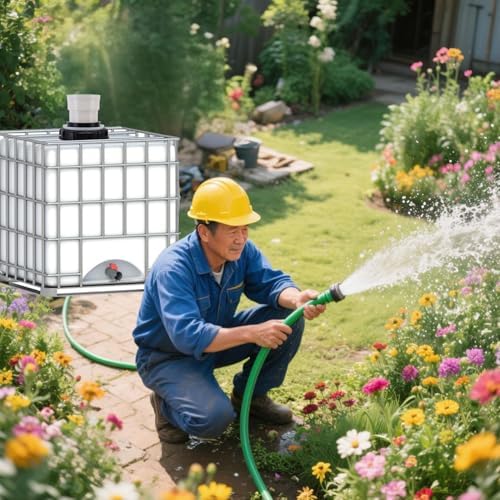 IBC Irrigation and Filter Cover, Plastic IBC Rainwater Harvesting Tank Cover, Reusable, Suitable for Gardening and Food Processing - Image 7