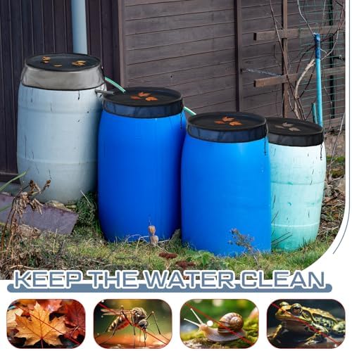 SATINIOR 4 Pcs 24.8 Inch Pop-up Rain Barrel Mesh Cover - Image 6