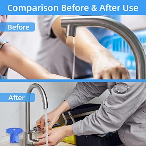 Hibbent 20 Pieces Faucet Aerator Key, Aerator Wrench Aerator Key with a Ring for Easy Storage Removal Wrench Tool for M16.5 M18.5 M21.5 M22.5 M24 Aerators, 5 Set (Pack of 4) - Image 6