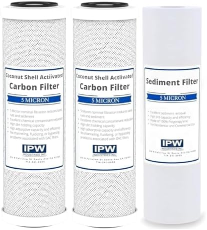 IPW 3-Stage Reverse Osmosis System Replacement Filters for iSpring RCC7AK by Isopure_WaterIPWINDUSTRIES