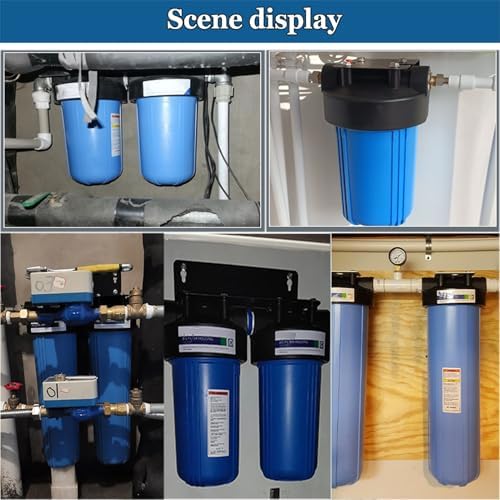 2-Stage Whole House Water Filtration System, 10"×4.5'' Universal Housing, 1" Inlet, Includes PP Cotton and FOF Activated Carbon Filter Element - Image 7