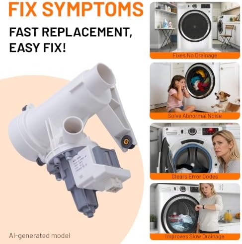 Upgraded WH11X39237 WH11X29539 Washer Drain Pump & Filter Assembly for GE - Image 7