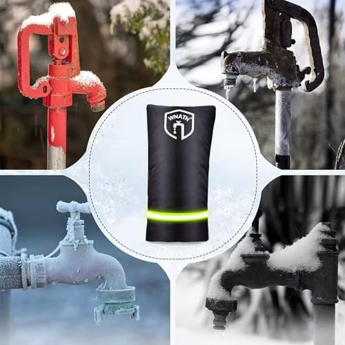 1pcs Outdoor Faucet Cover for Winter Freeze Protection,28" L x 15"W,Outdoor Long Faucet Cover Socks for Winter,Spigot Covers Winter Insulated,Outside Large Faucet Cover Freeze Protection (Black) - Image 7