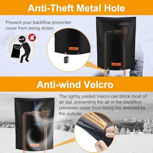24"x24" Insulated Backflow Cover, Black, 7-Layer - Image 6