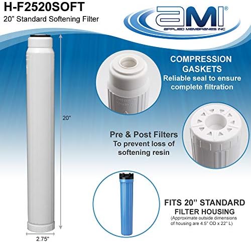 AMI Water Softening Filter Cartridge, Ion Exchange Resin, 20" Standard - Image 5