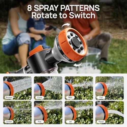 Upgrade Dog Washing Hose Attachment -8 Pet Shower Sprayer, Easy Control Hose Nozzle with Shower Adapter & Soap Dispenser & Dog Comb & Pet Bath Brush & Storage Bag for Pet Shower/Garden/Car Wash - Image 5